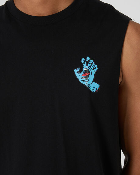 BLACK MENS CLOTHING SANTA CRUZ SINGLETS + TANKS - SM3220403BLK