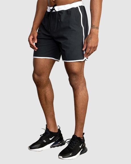 BLACK MENS CLOTHING RVCA SHORTS - AVYWS00144-BLK