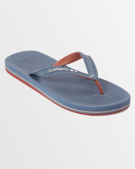GREY 5 MENS FOOTWEAR QUIKSILVER SLIDES + THONGS - AQYL101326-SYJ5