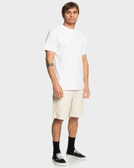 WHITE MENS CLOTHING QUIKSILVER T-SHIRTS + SINGLETS - UQYZT05485-WBB0