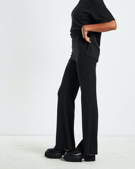 BLACK WOMENS CLOTHING SUBTITLED PANTS - 52628000022