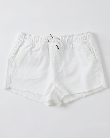 WASHED WHITE KIDS YOUTH GIRLS SWELL SHORTS + SKIRTS - S6222231WASW