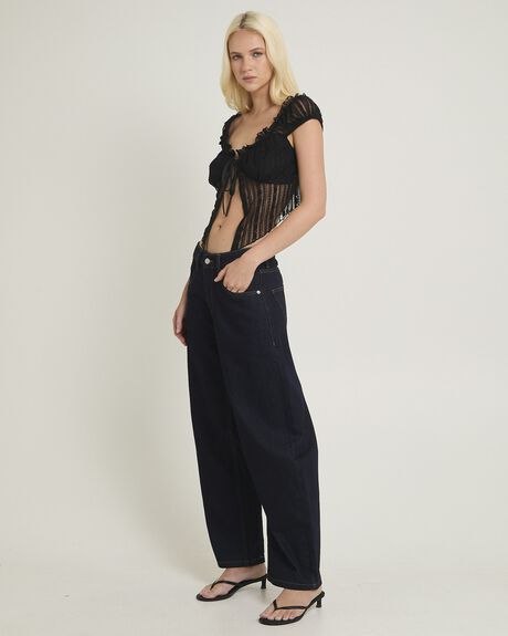 BLACK WOMENS CLOTHING INSIGHT TOPS - GPW0003203-BLK-XXS