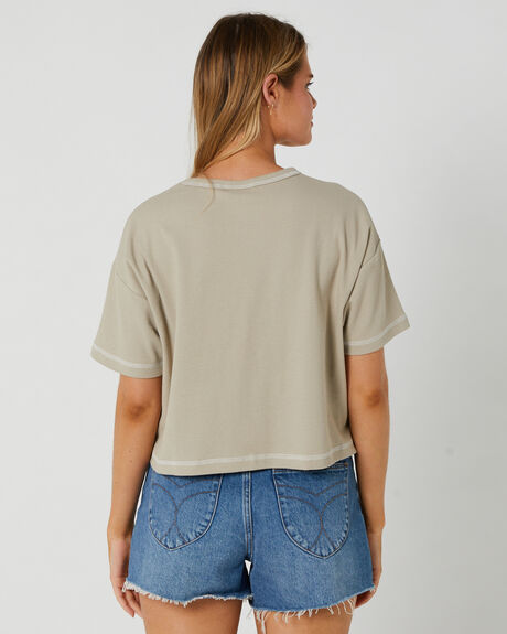 TAUPE WOMENS CLOTHING DEPACTUS T-SHIRTS + SINGLETS - DEWW23325TAP