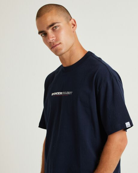 NAVY MENS CLOTHING SPENCER PROJECT T-SHIRTS + SINGLETS - SPMW24211-NVY-S