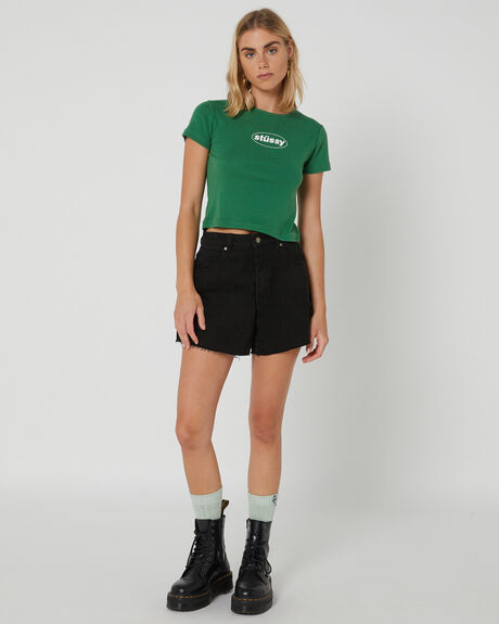 KELLY GREEN WOMENS CLOTHING STUSSY TEES - ST121000KEL