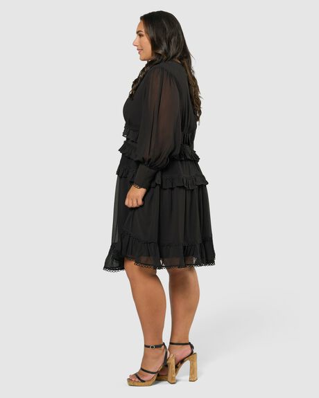 BLACK WOMENS CLOTHING THE POETIC GYPSY DRESSES - CPAW24209001-10