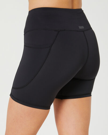 BLACK WOMENS ACTIVEWEAR SWELL SHORTS - S8214530BLACK