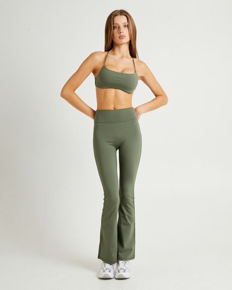 GREEN WOMENS CLOTHING SUBTITLED SPORTS CLUB PANTS - SSWW23113-GRN