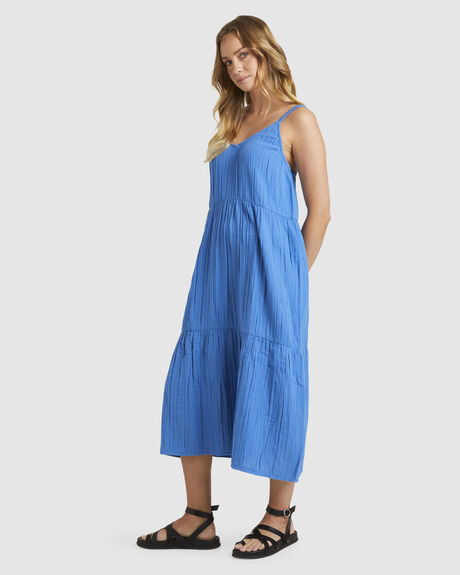 NEBULAS BLUE WOMENS CLOTHING ROXY DRESSES - URJWD03191-BQV0