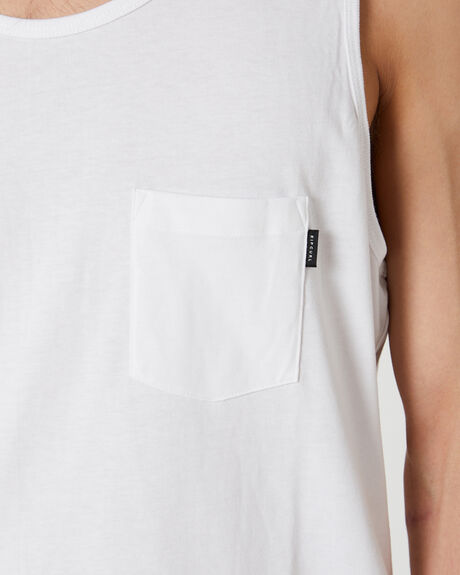 WHITE MENS CLOTHING RIP CURL SINGLETS + TANKS - CTEMD91000