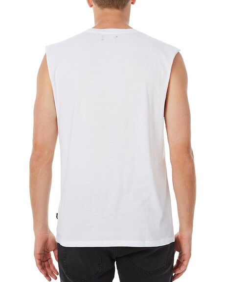 WHITE MENS CLOTHING AFENDS SINGLETS - 01-05-110WHT