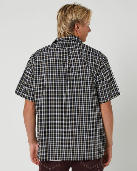 BLACK MENS CLOTHING WORSHIP SHIRTS - WORA23-208BBLACK
