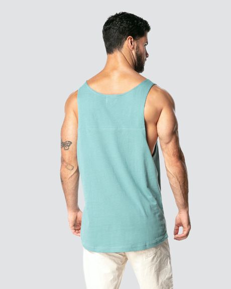 OCEAN BLUE MENS CLOTHING ONEBYONE SINGLETS + TANKS - OBO-1073-S
