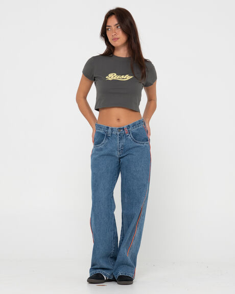 GREY WOMENS CLOTHING RUSTY T-SHIRTS + SINGLETS - 232-TTL1324-COA-06