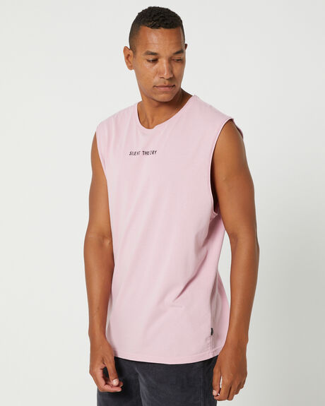 PINK MENS CLOTHING SILENT THEORY SINGLETS + TANKS - 4004001PNK