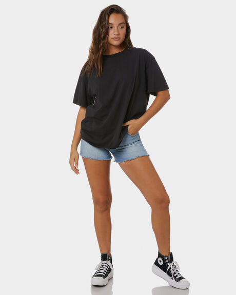 WASHED BLACK WOMENS CLOTHING SILENT THEORY TEES - 60X5011WBLK