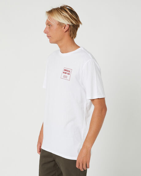 WHITE MENS CLOTHING SWELL GRAPHIC TEES - S5231010WHT
