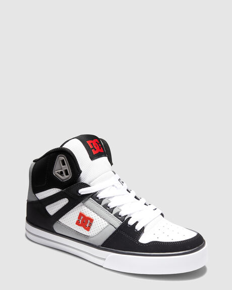 BLACK WHITE RED MENS FOOTWEAR DC SHOES SNEAKERS - ADYS400043-XKWR
