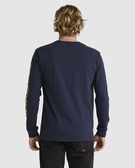 NAVY BLAZER MENS CLOTHING QUIKSILVER GRAPHIC TEES - UQYZT04937-BYJ0