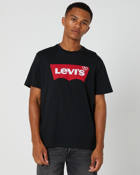 BLACK MENS CLOTHING LEVI'S T-SHIRTS + SINGLETS - 17783-0137