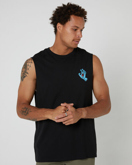 BLACK MENS CLOTHING SANTA CRUZ SINGLETS + TANKS - SM3220403BLK