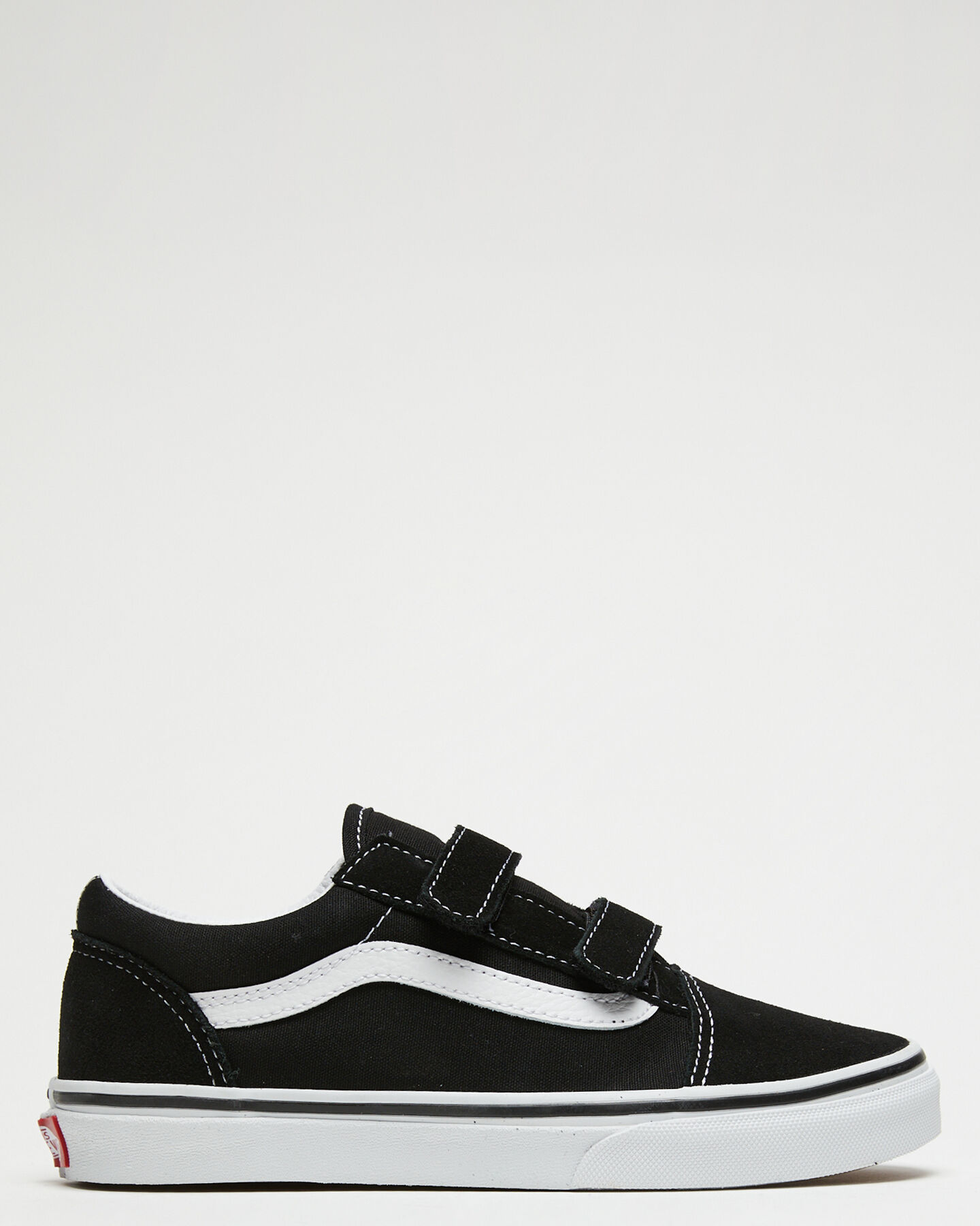 black and white strap vans