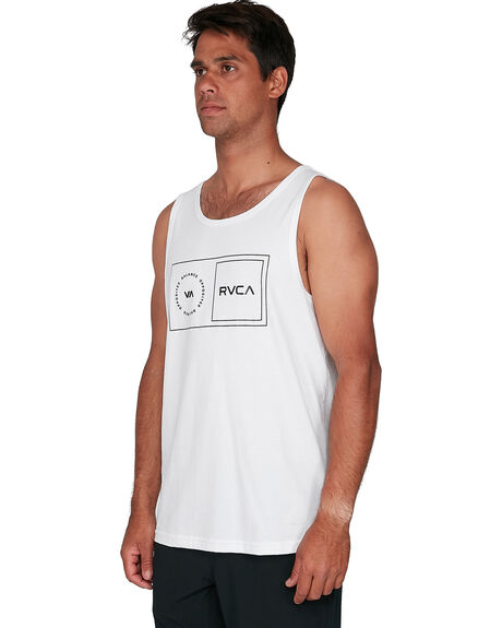 WHITE MENS CLOTHING RVCA SINGLETS + TANKS - RV-R307003-WHT