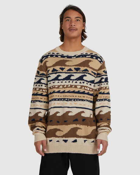 SAND MENS CLOTHING BILLABONG KNITS + CARDIGANS - UBYSW00105-SND