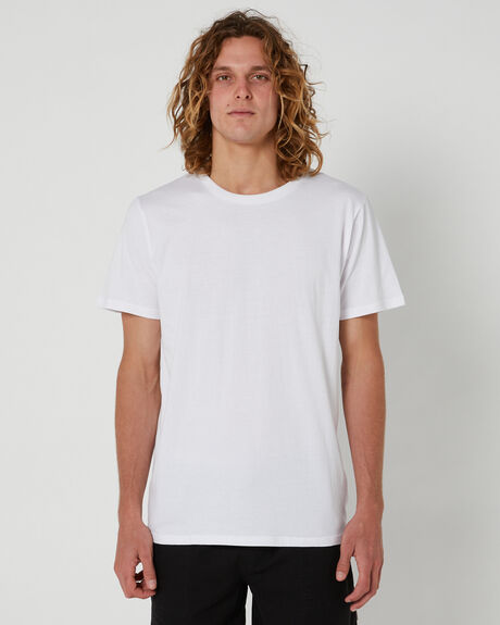 WHITE MENS CLOTHING ACADEMY BRAND T-SHIRTS + SINGLETS - ASRBA333-WHI