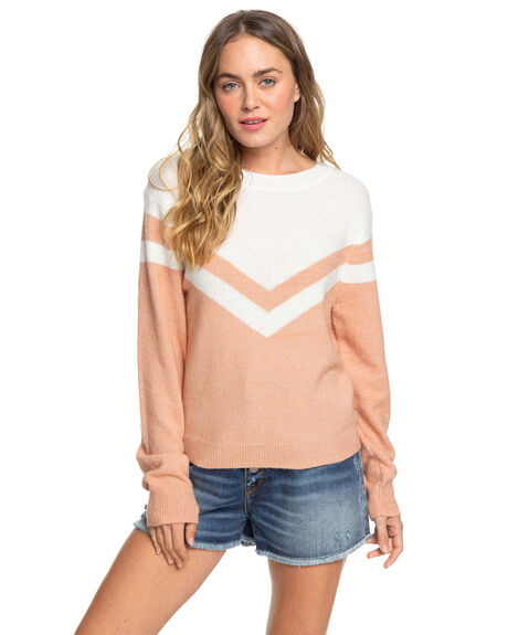 CAFE CREME WOMENS CLOTHING ROXY JUMPERS - ERJSW03378-TJB0