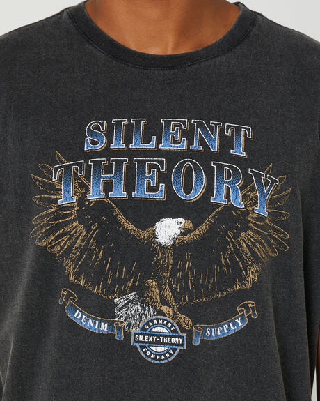 VINTAGE BLACK MENS CLOTHING SILENT THEORY GRAPHIC TEES - 4004024VBLK
