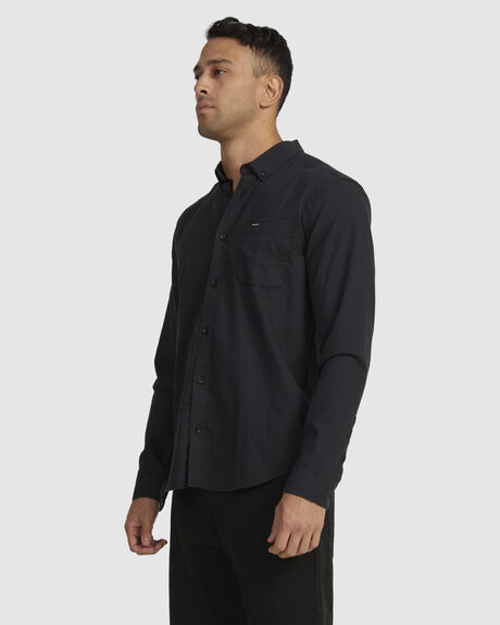 BLACK MENS CLOTHING RVCA SHIRTS - M551VRTD-BLK