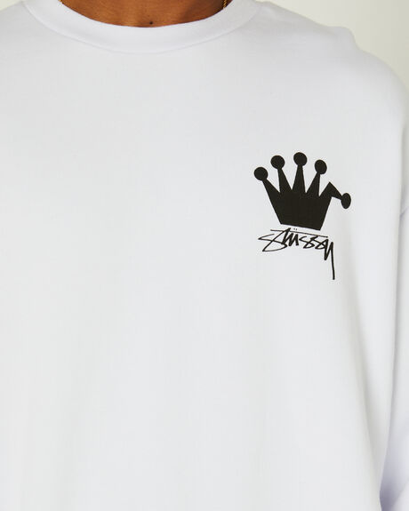 WHITE MENS CLOTHING STUSSY JUMPERS - ST036201WHITE