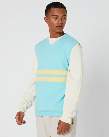 SEA FOAM MENS CLOTHING STUSSY KNITS + CARDIGANS - ST036300SEAFO