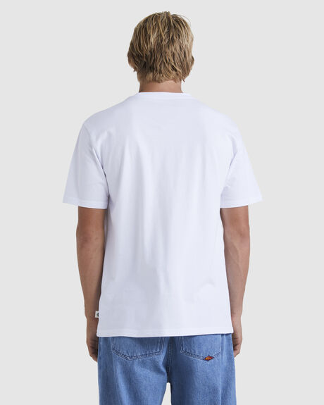 WHITE MENS CLOTHING QUIKSILVER T-SHIRTS + SINGLETS - UQYZT05182-WBB0