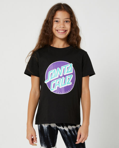 BLACK KIDS GIRLS SANTA CRUZ TOPS - SG123-SS01BLK