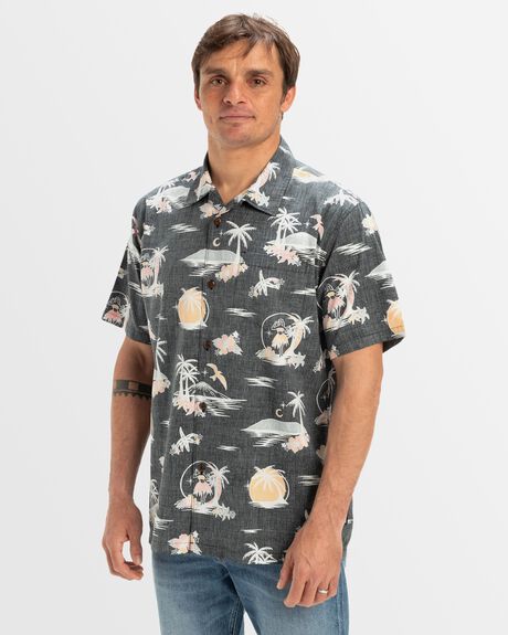 BLACK DNA DESTINATION ISLANDS MENS CLOTHING QUIKSILVER SHIRTS - AQYWT03400-KVJ9