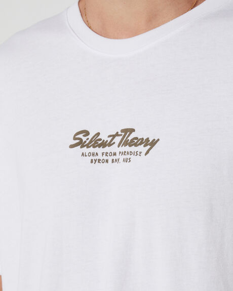 WHITE MENS CLOTHING SILENT THEORY T-SHIRTS + SINGLETS - 4028032WHT