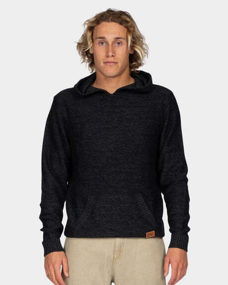 BLACK MENS CLOTHING RUSTY KNITS + CARDIGANS - W22-CKM0071-BLK-1S