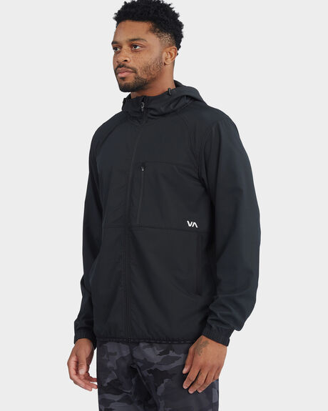 BLACK MENS CLOTHING RVCA JACKETS - AVYJK00123-BLK