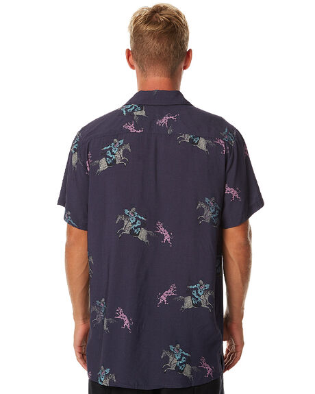 BLACK MENS CLOTHING INSTED WE SMILE SHIRTS - IWSBS1709BLK