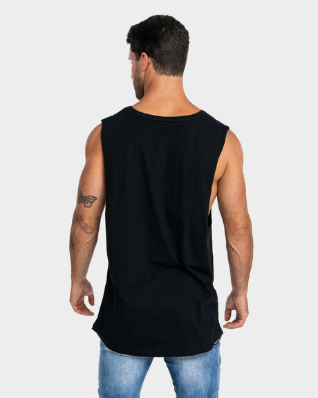 BLACK MENS CLOTHING ONEBYONE SINGLETS + TANKS - OBO-1035-S