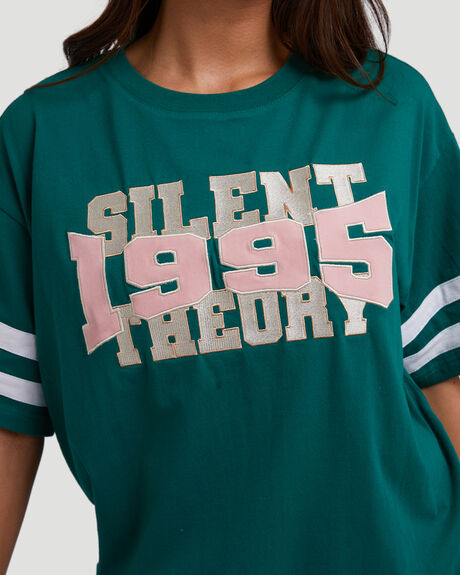 BOTTLE GREEN WOMENS CLOTHING SILENT THEORY T-SHIRTS + SINGLETS - 6036001.BGRN