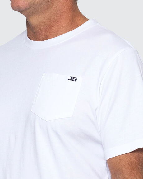 WHITE MENS CLOTHING JS INDUSTRIES T-SHIRTS + SINGLETS - JSCPT2