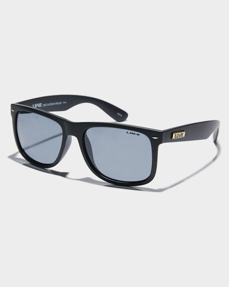MATTE BLACK MENS ACCESSORIES LIIVE VISION SUNGLASSES - L0673AMBLK