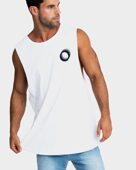 WHITE MENS CLOTHING ONEBYONE SINGLETS + TANKS - OBO-1026-S