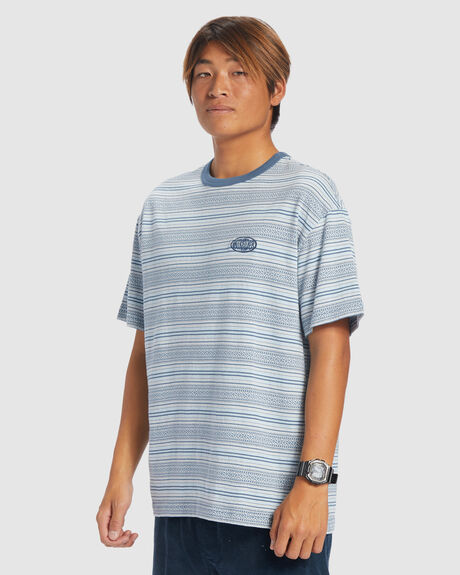 CHANDLER JAQUARD MENS CLOTHING QUIKSILVER STRIPE TEES - EQYKT04285-BYH3
