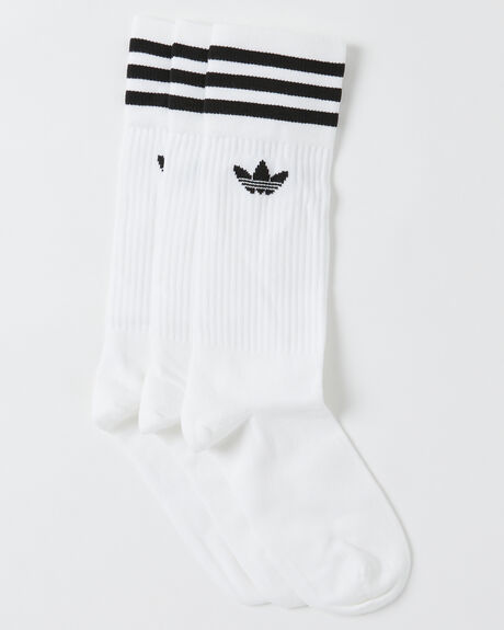 WHITE BLACK MENS ACCESSORIES ADIDAS SOCKS + UNDERWEAR - S21489WHBK