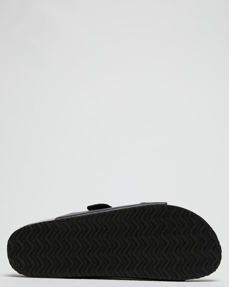 BLACK MENS FOOTWEAR SWELL SLIDES - SOLE-2260BLK